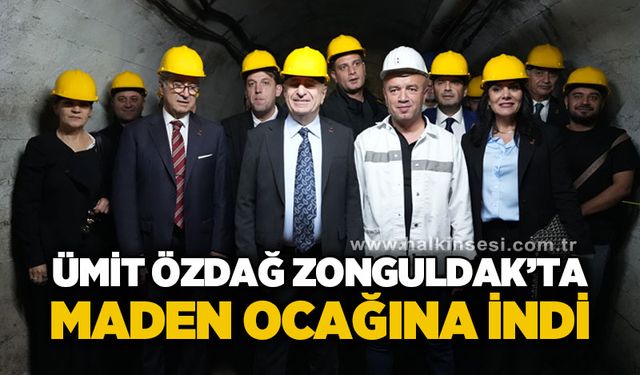 Zafer Partisi Genel Başkanı Ümit Özdağ Zonguldak'ta maden ocağına indi