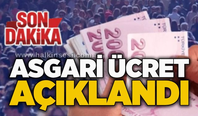 Asgari ücret açıklandı!