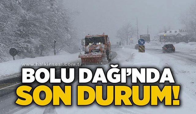 Bolu Dağı’nda yoğun kar yağışı