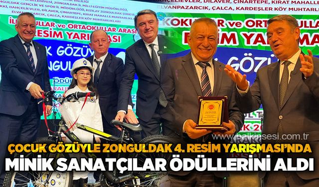 "Çocuk Gözüyle Zonguldak 4. Resim Yarışması"nda minik sanatçılar ödüllerini aldı