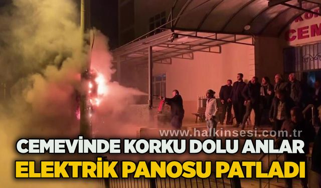 Cemevinde korku dolu anlar: Elektrik panosu patladı