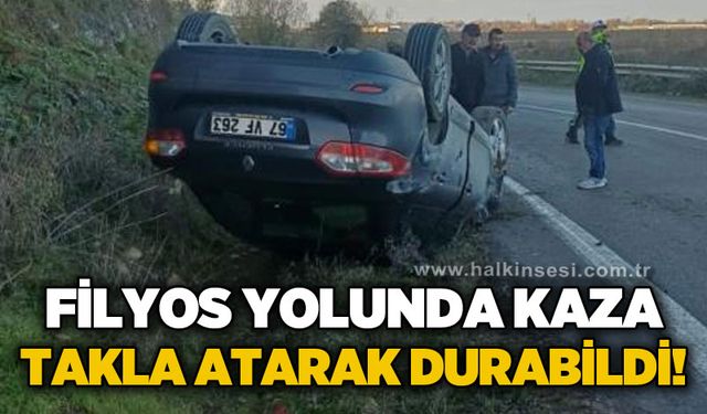 Filyos  yolunda trafik kazası: 1 yaralı
