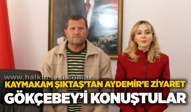 Kaymakam Şıktaş’tan Aydemir’e Ziyaret: Gökçebey'i konuştular