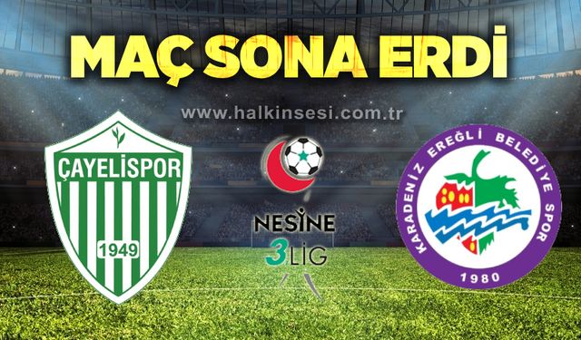 Çayelispor- Ereğli Belediyespor maçı sona erdi...