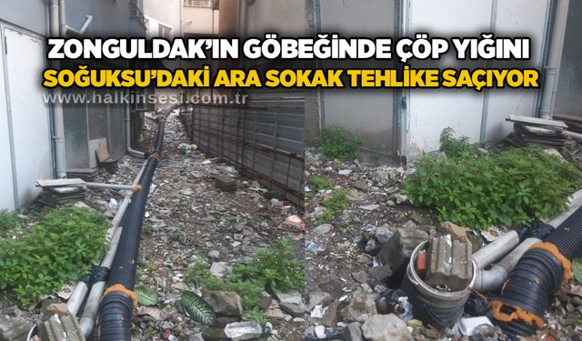 Zonguldak’ın göbeğinde çöp yığını: Soğuksu’daki ara sokak tehlike saçıyor