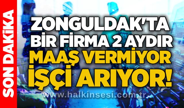 Zonguldak'ta bir firma 2 aydır maaş vermiyor, işçi arıyor!