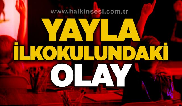 Yayla İlkokulunda olay