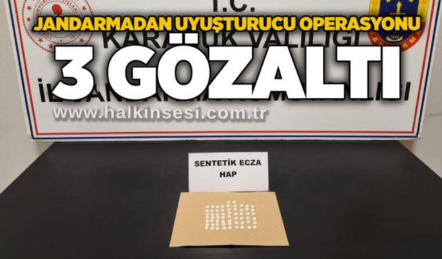 Jandarmadan u*uşturucu operasyonu: 3 gözaltı