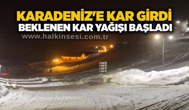 Karadeniz'e kar girdi: Beklenen kar yağışı başladı