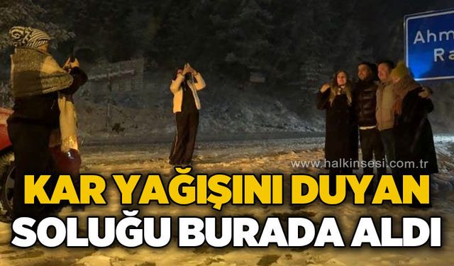 Kar yağışını duyan soluğu burada aldı