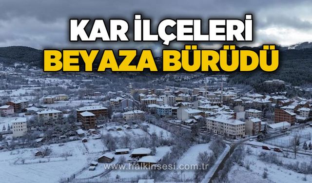 Kar ilçeleri beyaza bürüdü