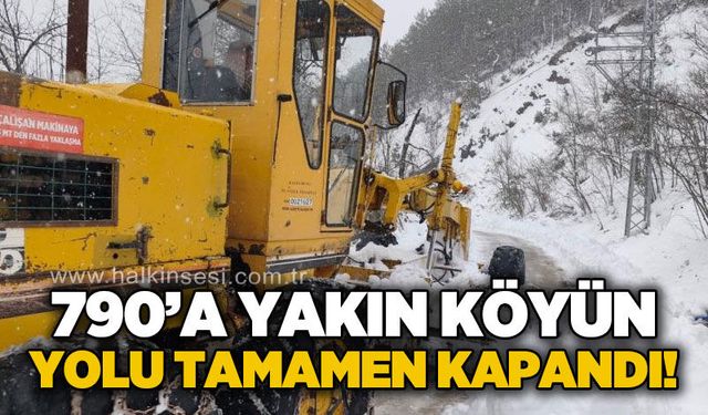 Kardan yolu kapanan köy sayısı 790'a yükseldi