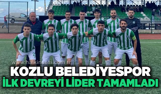 Kozlu Belediyespor ilk devreyi lider tamamladı