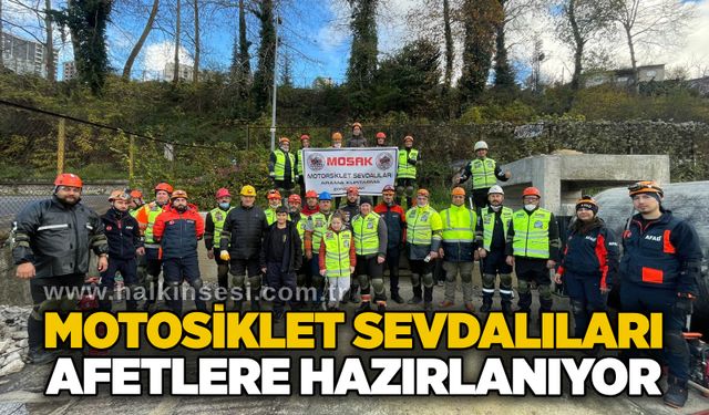 Motosiklet sevdalıları afetlere hazırlanıyor