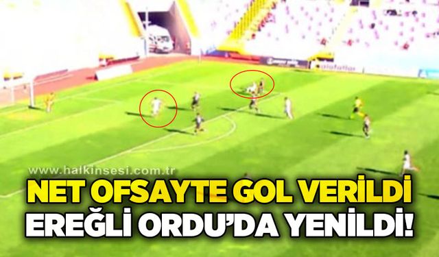 Net ofsayte gol verildi, Ereğli Ordu'da yenildi!