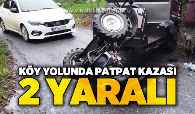 Köy yolunda pat pat kazası: 2 yaralı