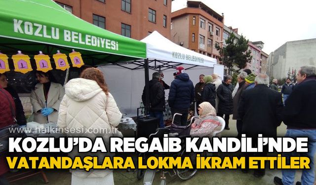 Kozlu'da Regaib Kandili'nde vatandaşlara lokma ikram ettiler
