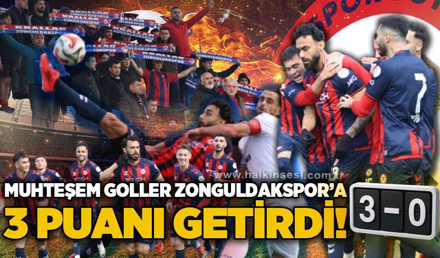 Muhteşem goller Zonguldakspor’a 3 puanı getirdi 3-0