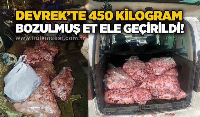 Devrek’te 450 kilogram bozulmuş et ele geçirildi!