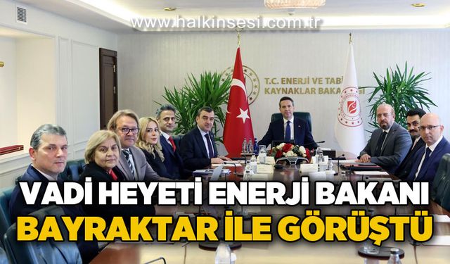 Vadi heyeti Enerji Bakanı Alparslan Bayraktar ile görüştü