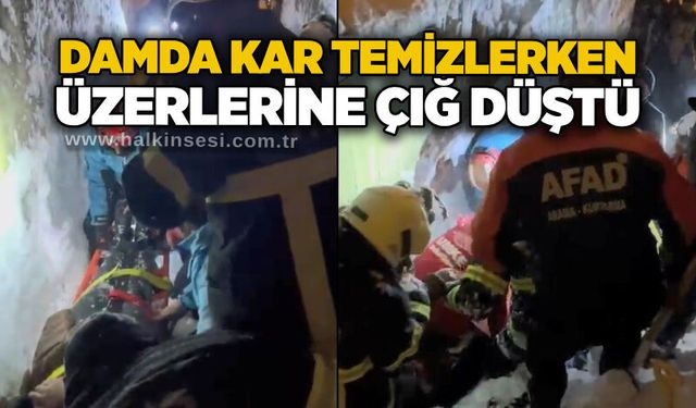 Damda kar temizlerken üzerlerine çığ düştü