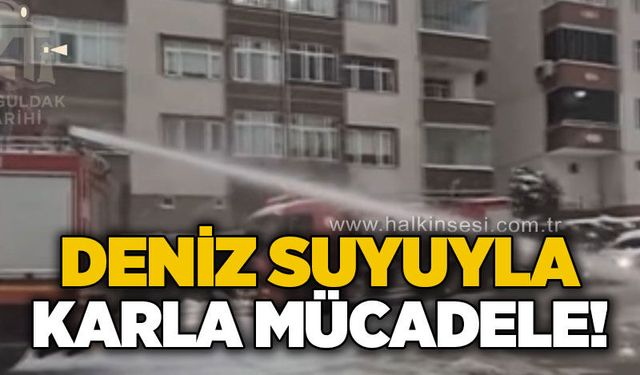 Deniz suyuyla karla mücadele!