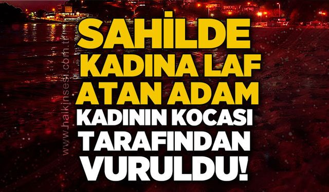 Sahilde kadına laf atan adam kocası tarafından vuruldu!