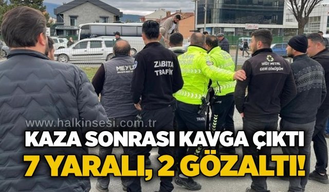 Kaza sonrası kavga çıktı: 7 yaralı, 2 gözaltı!