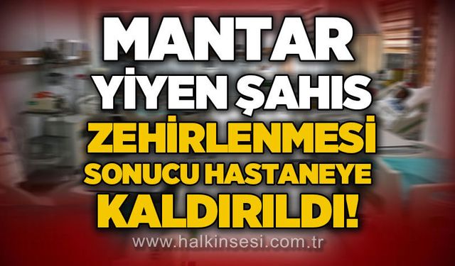 Mantar yiyen şahıs zehirlenmesi sonucu hastaneye kaldırıldı!