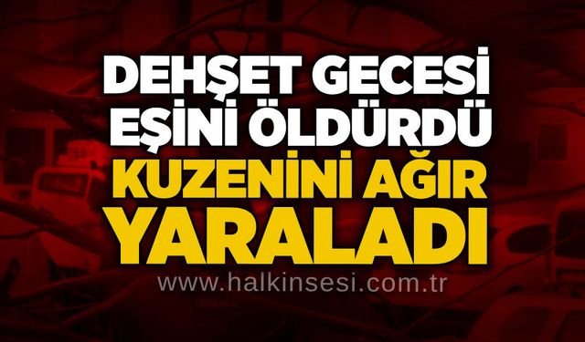 Dehşet gecesi: Eşini öldürdü, kuzenini ağır yaraladı