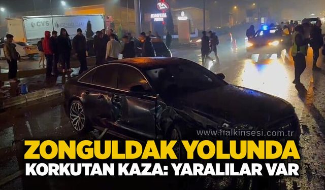 Zonguldak yolunda korkutan kaza: Yaralılar var