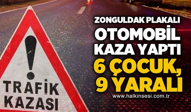 Kamyon ile otomobil çarpıştı: 6’sı çocuk 9 yaralı