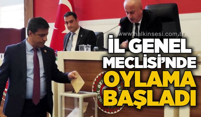 İl Genel Meclisi'nde kritik seçim başladı