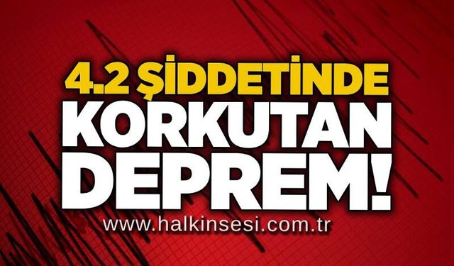 4.2 şiddetinde korkutan deprem!