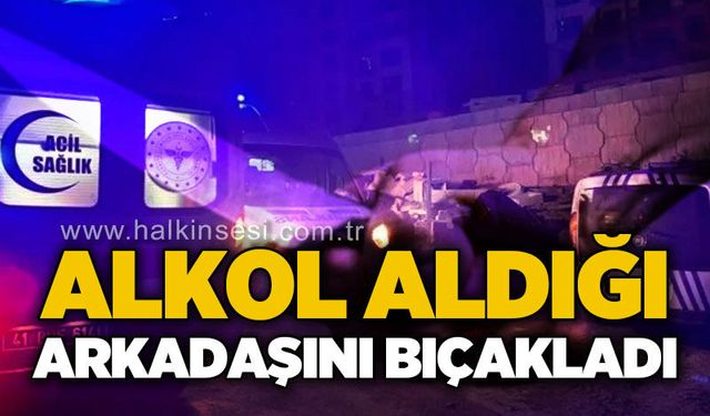 Alkol aldığı arkadaşını bıçakladı!