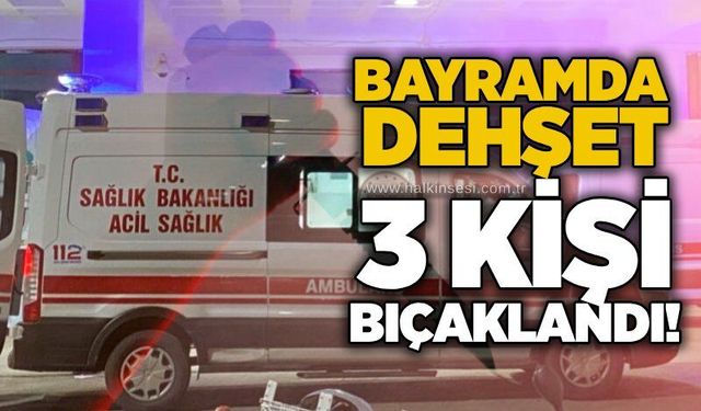 Bayramda dehşet 3 kişi bıçaklandı!