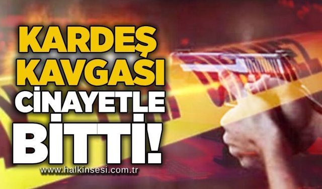 Kardeş kavgası cinayetle bitti!