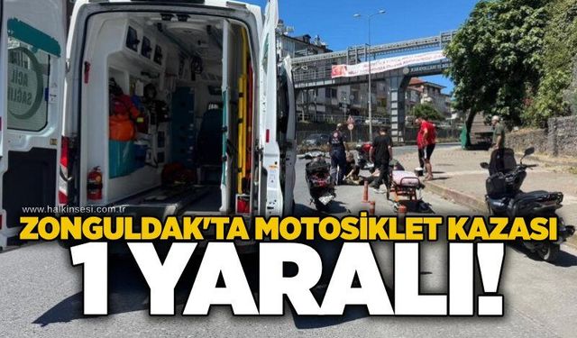 Zonguldak'ta motosiklet kazası: 1 yaralı!