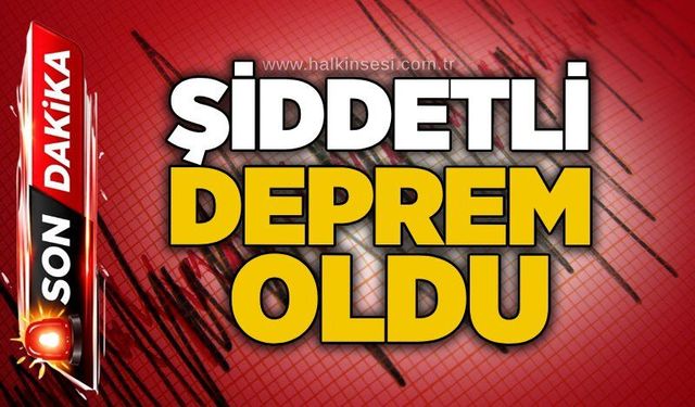 Şiddetli deprem oldu