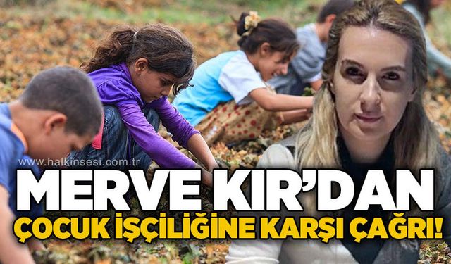 Merve Kır'dan çocuk işçiliğine karşı çağrı: “Çocukların omzuna yük bırakılamaz"