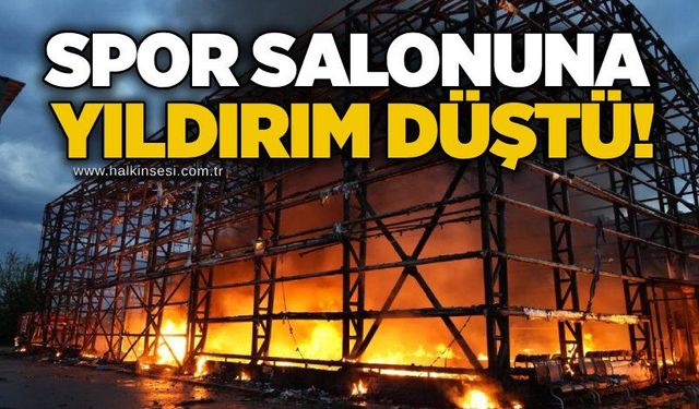 Spor salonuna yıldırım düştü!