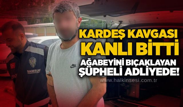 Kardeş kavgası kanlı bitti: Ağabeyini bıçaklayan şüpheli adliyede!