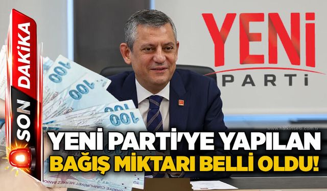 Yeni Parti'ye yapılan bağış miktarı belli oldu!