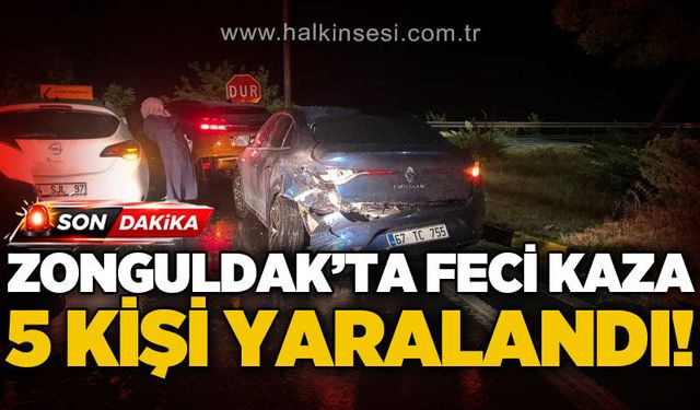 Zonguldak yolunda feci kaza: 5 yaralı