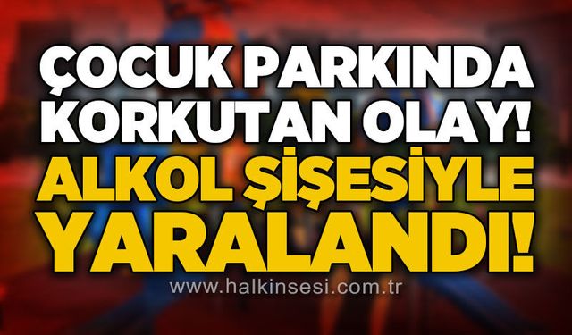 Çocuk parkında olay: Alkol şişesiyle yaralandı!