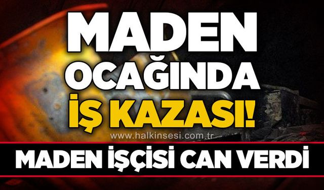 Maden ocağında iş kazası: Maden işçisi Yaşar İlter hayatını kaybetti