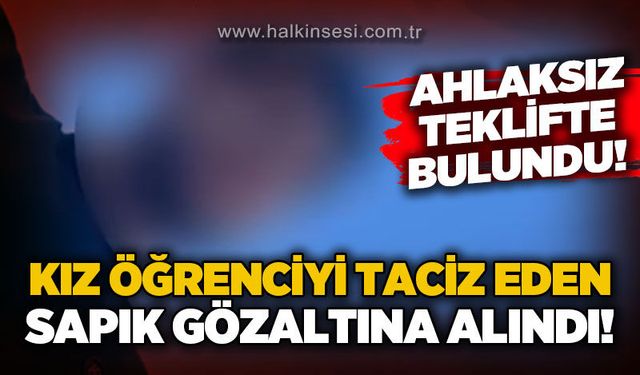Kız öğrenciyi t*ciz eden şahıs gözaltına alındı: Ahlaksız tekliflerde bulunmuştu!