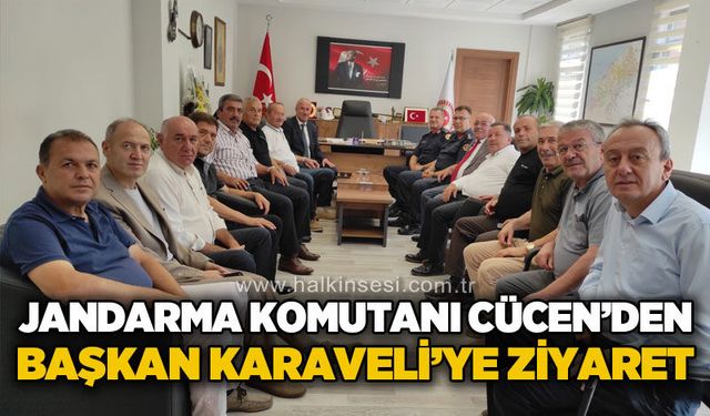 Jandarma Komutanı Cücen’den İl Genel Meclisi Başkanı Karaveli’ye ziyaret