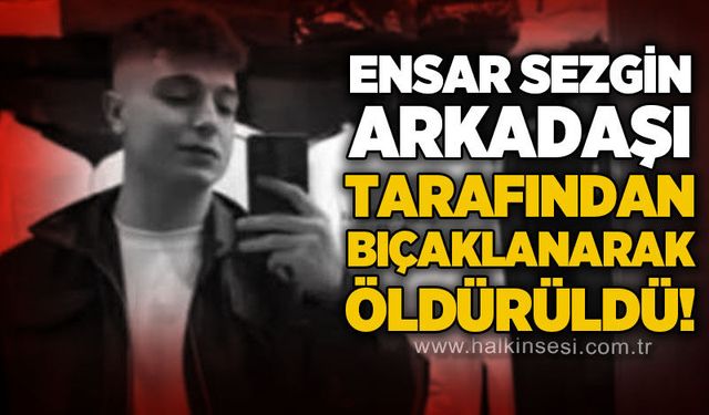 Ensar Sezgin arkadaşı tarafından bıçaklanarak öld*rüldü!