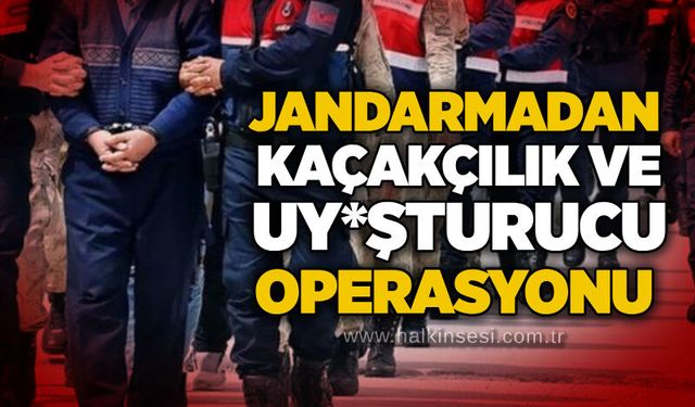 Jandarmadan kaçakçılık ve uyuşturucu operasyonu